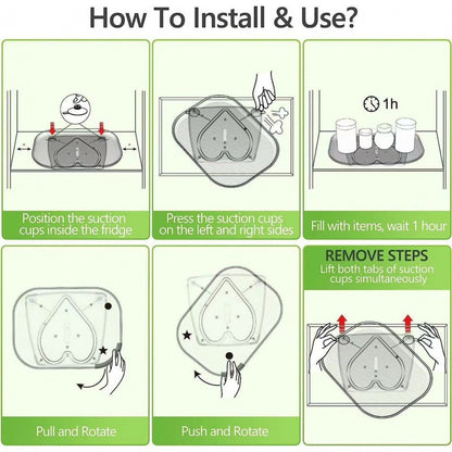 360 Degree Rotating Tray For Refrigerator Storage Box